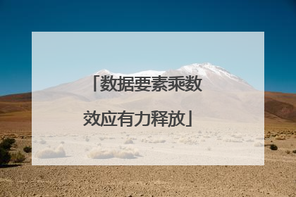数据要素乘数效应有力释放