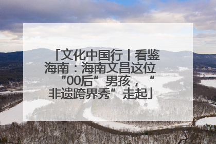 文化中国行丨看鉴海南：海南文昌这位“00后”男孩，“非遗跨界秀”走起