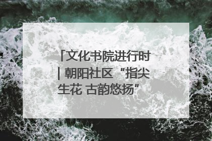 文化书院进行时｜朝阳社区“指尖生花 古韵悠扬”公益课堂开课了