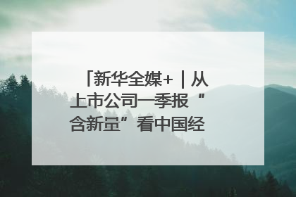 新华全媒+｜从上市公司一季报“含新量”看中国经济发展向“新”