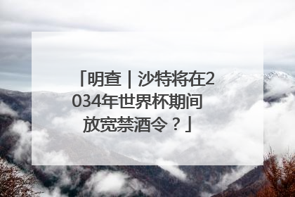 明查｜沙特将在2034年世界杯期间放宽禁酒令？