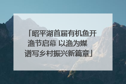 昭平湖首届有机鱼开渔节启幕 以渔为媒 谱写乡村振兴新篇章