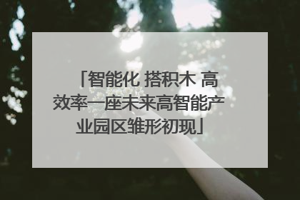 智能化 搭积木 高效率一座未来高智能产业园区雏形初现