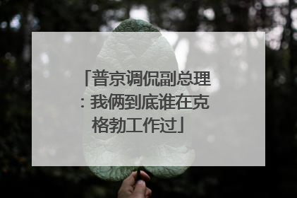 普京调侃副总理：我俩到底谁在克格勃工作过