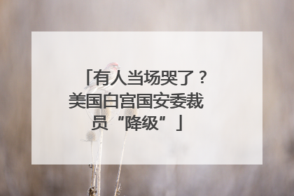 有人当场哭了？美国白宫国安委裁员“降级”