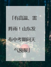 有高温、雷阵雨！山东发布中考期间天气预报