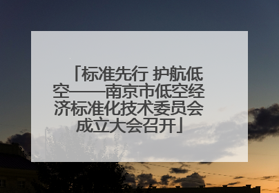 标准先行 护航低空——南京市低空经济标准化技术委员会成立大会召开