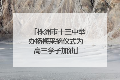 株洲市十三中举办杨梅采摘仪式为高三学子加油
