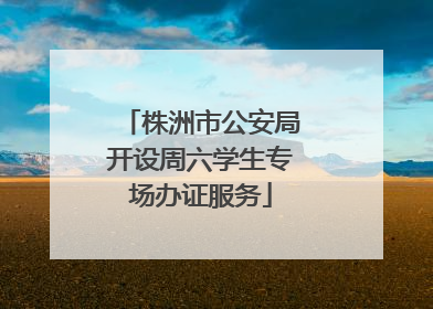 株洲市公安局开设周六学生专场办证服务
