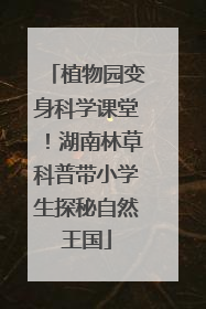 植物园变身科学课堂！湖南林草科普带小学生探秘自然王国