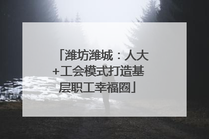 潍坊潍城：人大+工会模式打造基层职工幸福圈