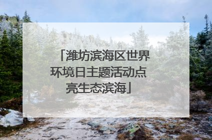 潍坊滨海区世界环境日主题活动点亮生态滨海