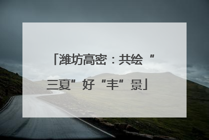 潍坊高密：共绘“三夏”好“丰”景