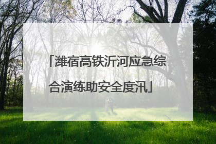 潍宿高铁沂河应急综合演练助安全度汛
