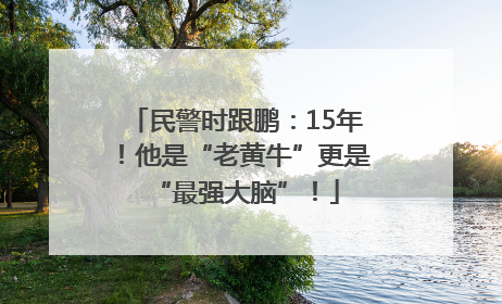 民警时跟鹏：15年！他是“老黄牛”更是“最强大脑”！