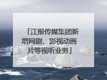 江报传媒集团新增网剧、影视动画片等视听业务