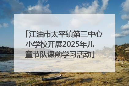 江油市太平镇第三中心小学校开展2025年儿童节队课前学习活动