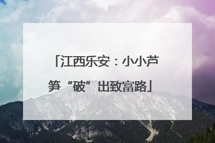 江西乐安：小小芦笋“破”出致富路