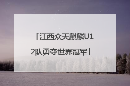 江西众天麒麟U12队勇夺世界冠军