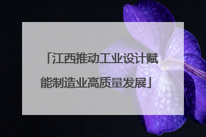 江西推动工业设计赋能制造业高质量发展