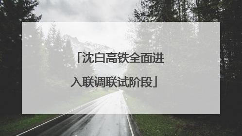 沈白高铁全面进入联调联试阶段
