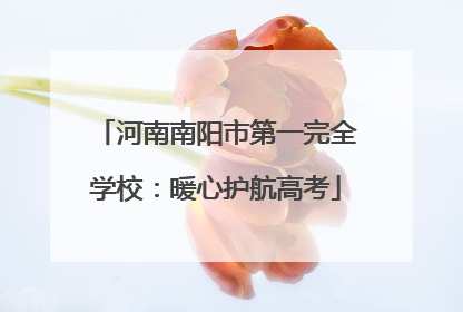 河南南阳市第一完全学校：暖心护航高考