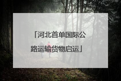 河北首单国际公路运输货物启运