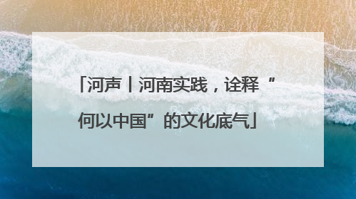 河声丨河南实践，诠释“何以中国”的文化底气