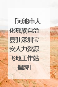 河池市大化瑶族自治县驻深圳宝安人力资源飞地工作站揭牌