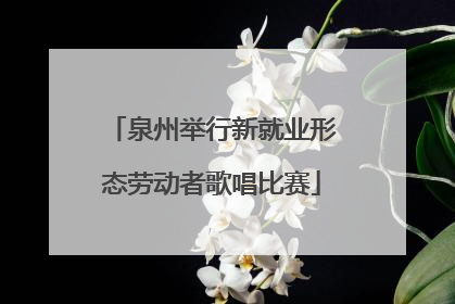 泉州举行新就业形态劳动者歌唱比赛