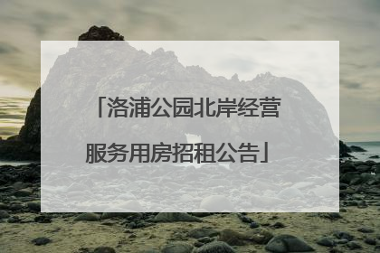 洛浦公园北岸经营服务用房招租公告