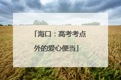 海口：高考考点外的爱心便当