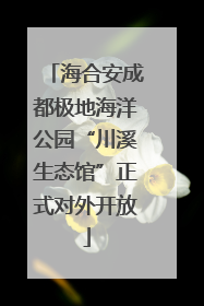 海合安成都极地海洋公园“川溪生态馆”正式对外开放