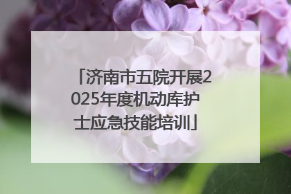 济南市五院开展2025年度机动库护士应急技能培训