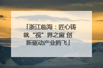 浙江临海：匠心铸就“视”界之窗 创新驱动产业腾飞