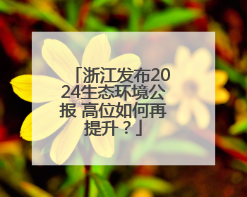 浙江发布2024生态环境公报 高位如何再提升？