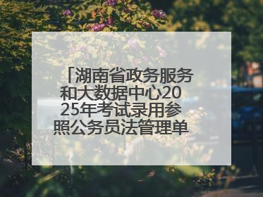 湖南省政务服务和大数据中心2025年考试录用参照公务员法管理单位工作人员拟录用人员名单公示
