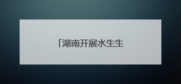 湖南开展水生生物增殖放流活动