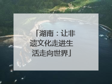 湖南：让非遗文化走进生活走向世界