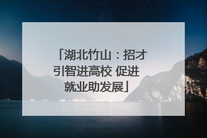 湖北竹山：招才引智进高校 促进就业助发展