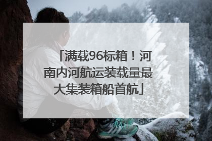 满载96标箱！河南内河航运装载量最大集装箱船首航