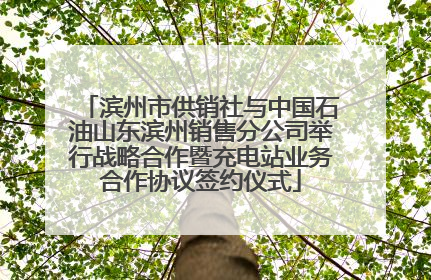 滨州市供销社与中国石油山东滨州销售分公司举行战略合作暨充电站业务合作协议签约仪式