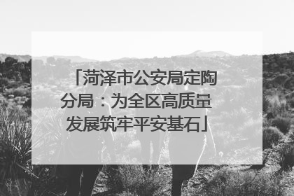 菏泽市公安局定陶分局：为全区高质量发展筑牢平安基石