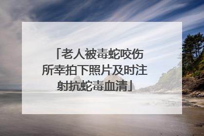 老人被毒蛇咬伤 所幸拍下照片及时注射抗蛇毒血清