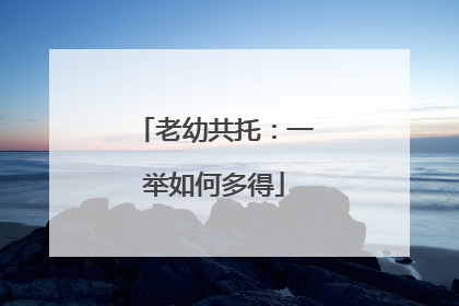 老幼共托：一举如何多得