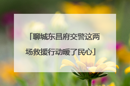 聊城东昌府交警这两场救援行动暖了民心