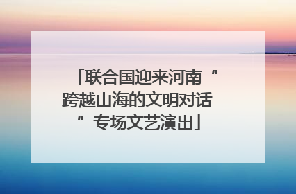 联合国迎来河南“跨越山海的文明对话”专场文艺演出