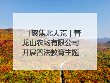 聚焦北大荒｜青龙山农场有限公司开展普法教育主题党日活动