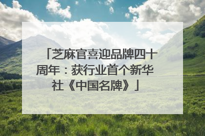 芝麻官喜迎品牌四十周年：获行业首个新华社《中国名牌》