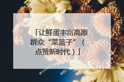 让鲜蛋丰富高原群众“菜篮子”（点赞新时代）